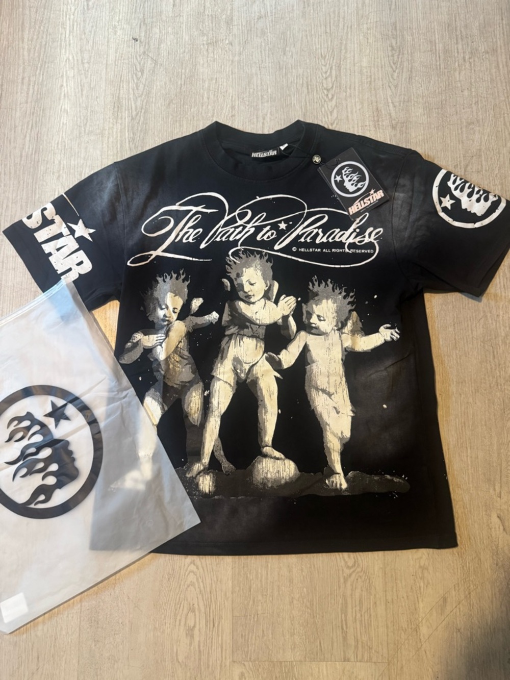 Hellstar Black Graphic Tee - 'Path to Paradise'
